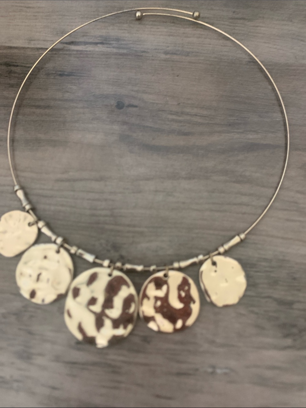Gold-Tone Disc Charm Necklace